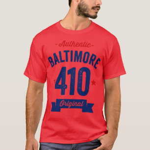 Authentic Baltimore 410 Area Code T-Shirt