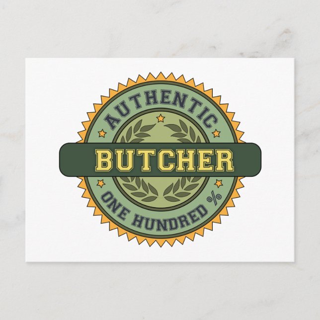 Authentic Butcher Postcard (Front)