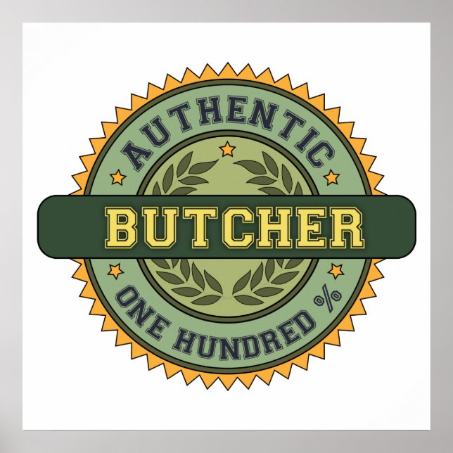 Authentic Butcher Poster (Front)