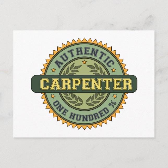 Authentic Carpenter Postcard (Front)
