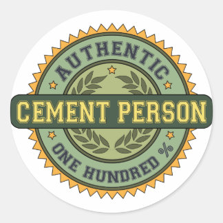 Authentic Cement Person Classic Round Sticker