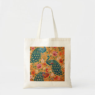 Authentic Ceylon Peacock Batik -Sri Lanka Tote Bag