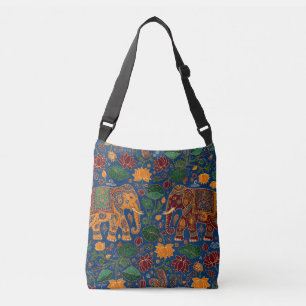 Authentic Ceylon Royal Elephant Batik -Sri Lanka Crossbody Bag