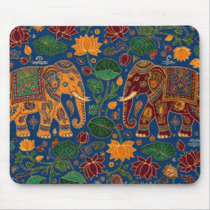Authentic Ceylon Royal Elephant Batik -Sri Lanka Mouse Mat