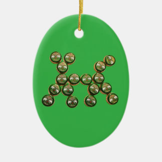 ​🐶 Authentic Chang Beer Cap Dog Ceramic Tree Decoration