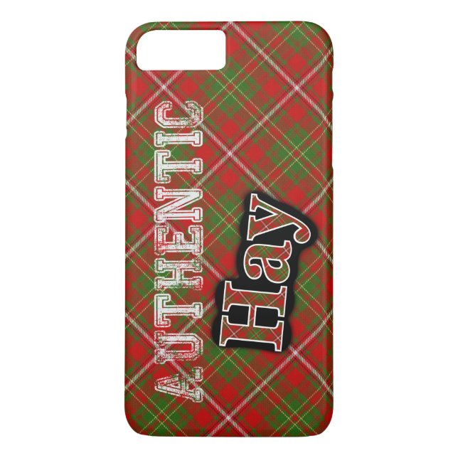 Authentic Clan Hay Scottish Tartan Design Case-Mate iPhone Case (Back)