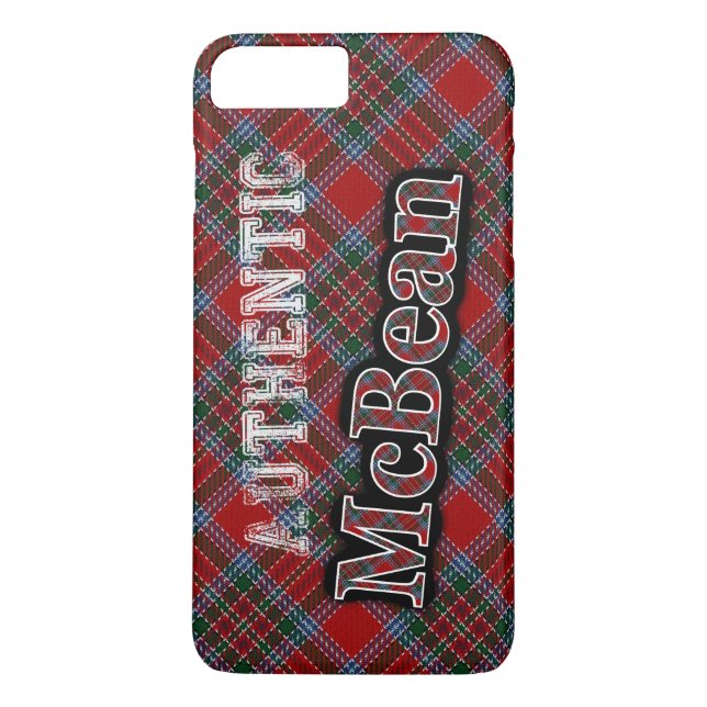 Authentic Clan McBean Scottish Tartan Design Case-Mate iPhone Case (Back)