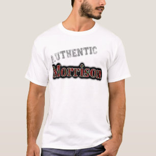 Authentic Clan Morrison Tartan Name Design T-Shirt