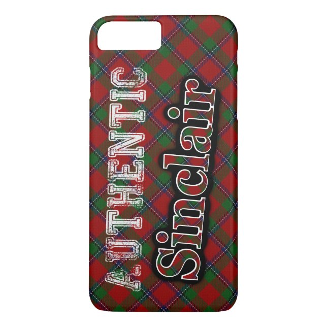 Authentic Clan Sinclair Scottish Tartan Design Case-Mate iPhone Case (Back)
