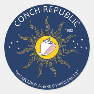 Authentic Conch Republic AVOID FAKES Classic Round Sticker