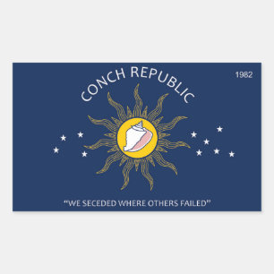Authentic Conch Republic AVOID FAKES Rectangular Sticker