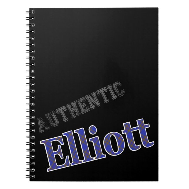 Authentic Design Clan Elliott Tartan Notebook (Front)