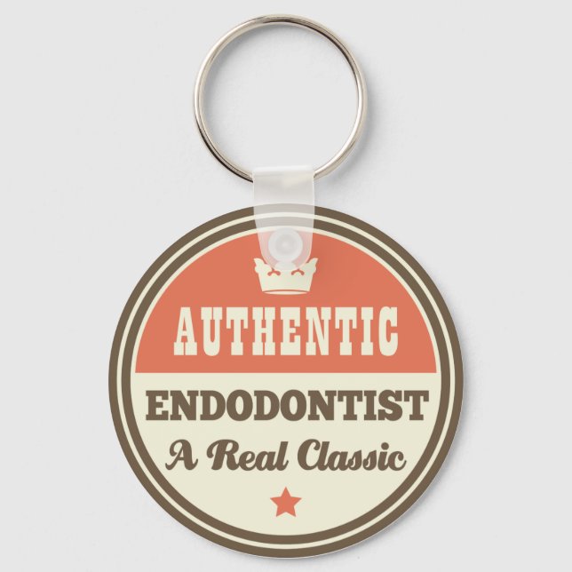 Authentic Endodontist A Real Classic Key Ring (Front)