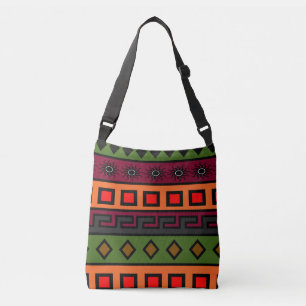 Authentic ethnic African tribal colourful pattern Crossbody Bag