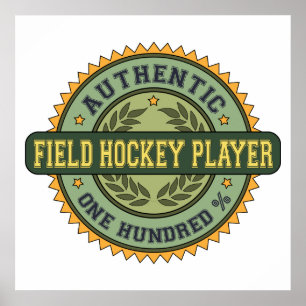 Authentic Field Hockey Player Poster