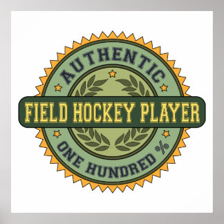 Authentic Field Hockey Player Poster