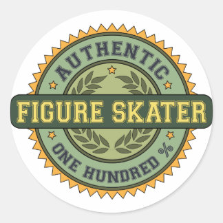Authentic Figure Skater Classic Round Sticker