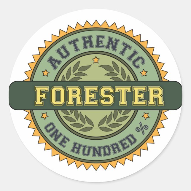 Authentic Forester Classic Round Sticker (Front)