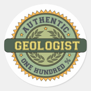 Authentic Geologist Classic Round Sticker