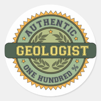 Authentic Geologist Classic Round Sticker