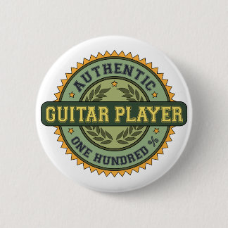 Authentic Guitar Player 6 Cm Round Badge