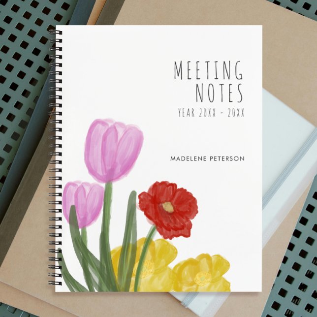 Authentic Hand Drawn Water Coloured Flowers Notebook (Creator Uploaded)