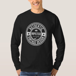 Authentic Hipster Vintage Pipe Smoker Moustache Be T-Shirt