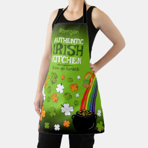 Authentic Irish Kitchen with Your Name on GREEN Apron