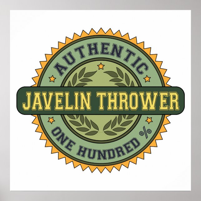 Authentic Javelin Thrower Poster (Front)