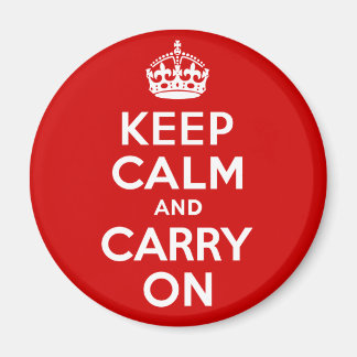 Authentic Keep Calm And Carry On Original Red Magnet