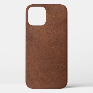 Authentic leather texture, genuine background. iPhone 12 case