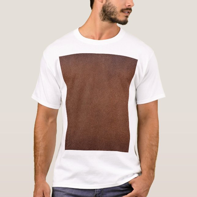 Authentic leather texture, genuine background. T-Shirt (Front)