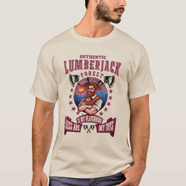AUTHENTIC LUMBERJACK AXES T-Shirt (Front)