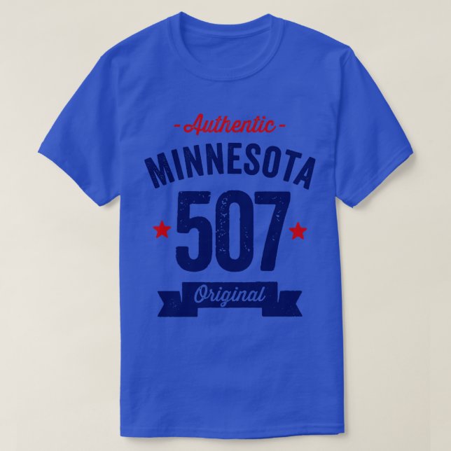 Authentic Minnesota 507 Area Code T-Shirt (Design Front)