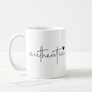 Authentic, Modern Simple Typography Coffee Mug