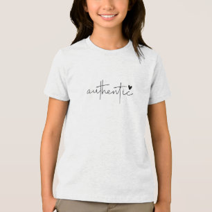 Authentic, Modern Simple Typography, Kid's Shirt
