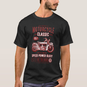 Authentic Motorcycle Classic 1957 Speed Power Glor T-Shirt