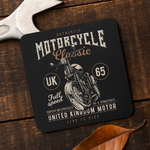 Authentic Motorcycle Classic Square Sticker