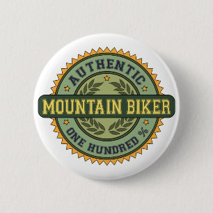 Authentic Mountain Biker 6 Cm Round Badge