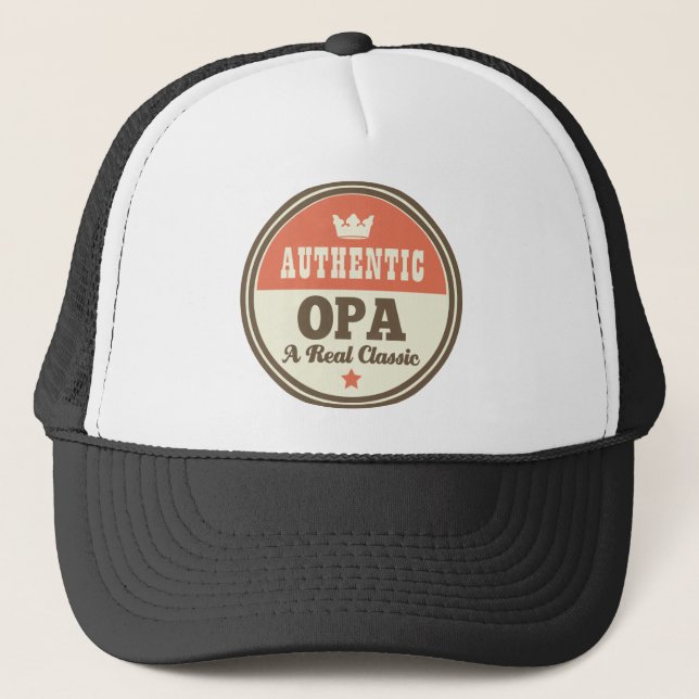 Authentic Opa A Real Classic Trucker Hat (Front)