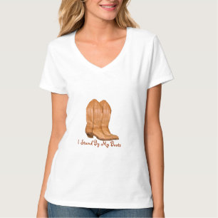 Authentic Ranch-hand Wrangler Cowgirl Boot Design T-Shirt