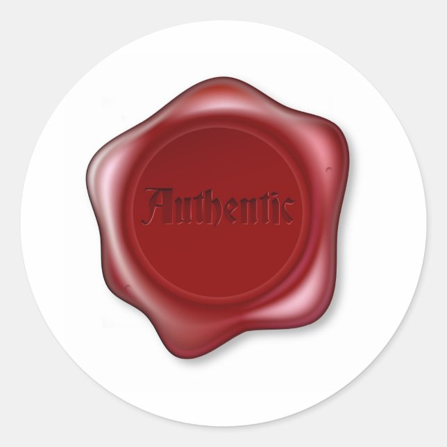 Authentic red wax seal illustration (Front)