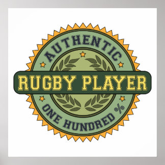 Authentic Rugby Player Poster