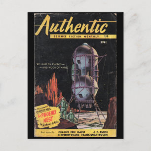 Authentic Science Fiction Monthly _January 1954_Pu Postcard