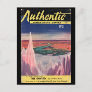 Authentic Science Fiction Monthly _November 1954_P Postcard