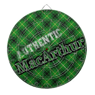 Authentic Scottish Clan MacArthur Tartan Dartboard