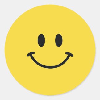 Authentic Smiley Face Classic Round Sticker