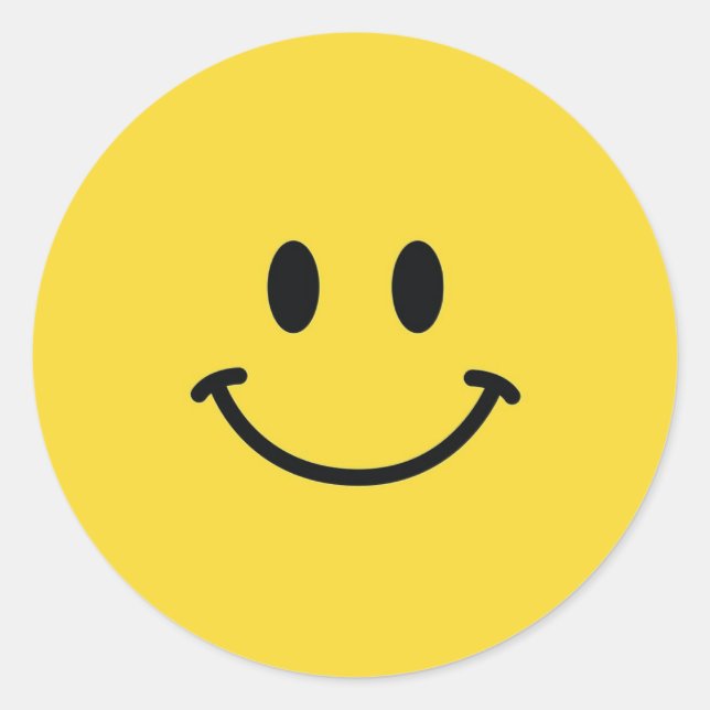 Authentic Smiley Face Classic Round Sticker (Front)