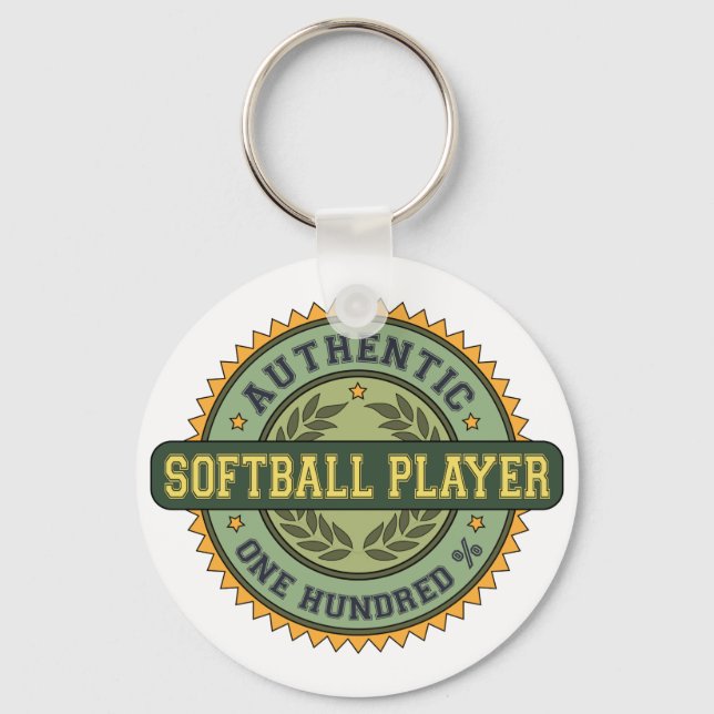 Authentic Softball Player Key Ring (Front)