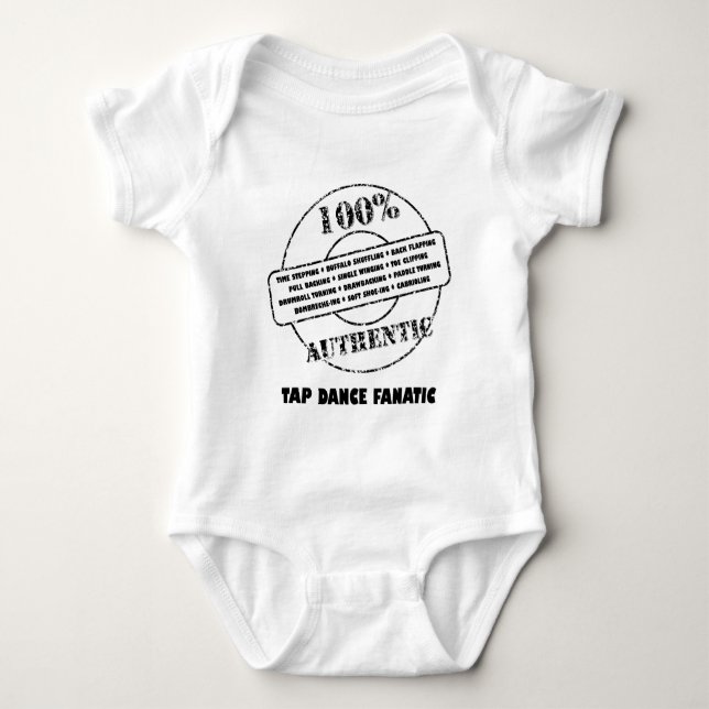 Authentic Tap Dance Fanatic Baby Bodysuit (Front)